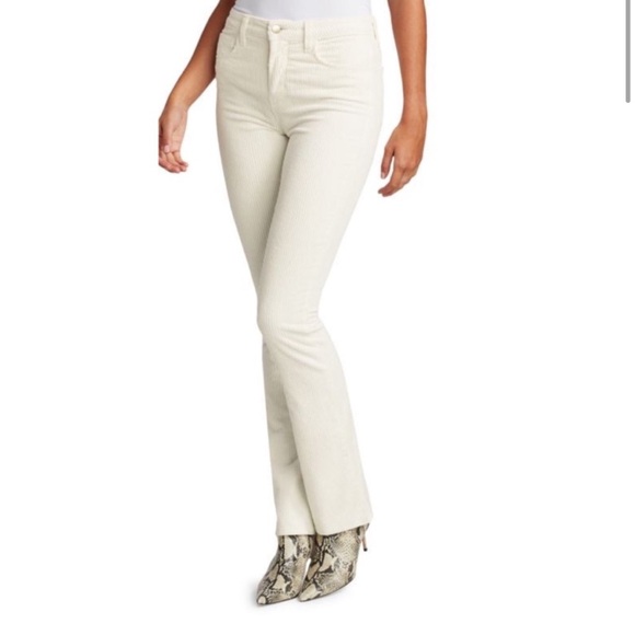 NEW L’Agence Oriana Cotton High Rise Straight Leg / Vintage White / Size 25 - Picture 2 of 10